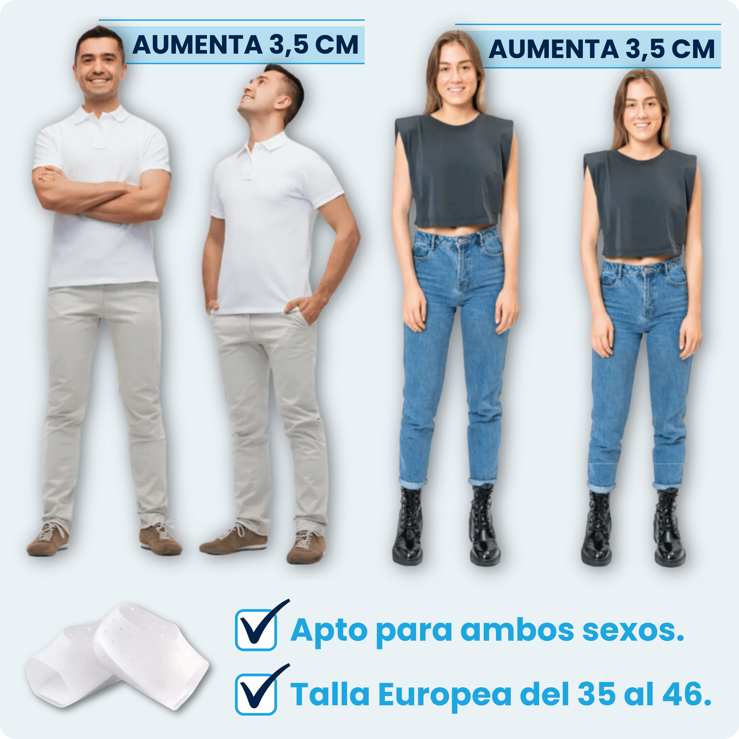 Plantilla Elevadora AlturaPlus UNISEX | Aumento de Altura