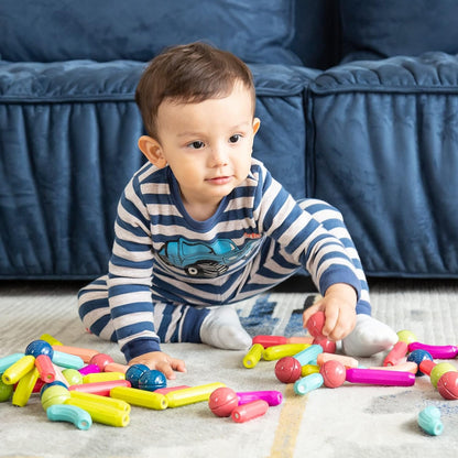 MagnoBuild Kit: Juego de Bolas y Varillas Magnéticas - Bloques de Construcción Educativos para Futuros Ingenieros