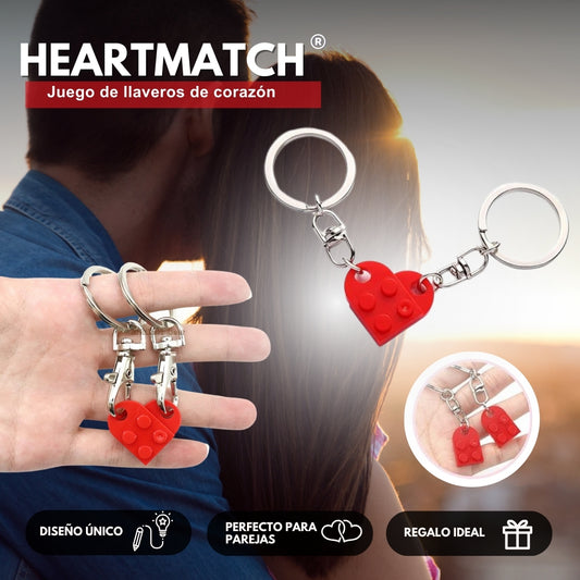 HeartMatch: Juego de llaveros de corazón