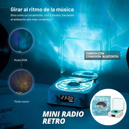 Mini Radio Retro con Bluetooth