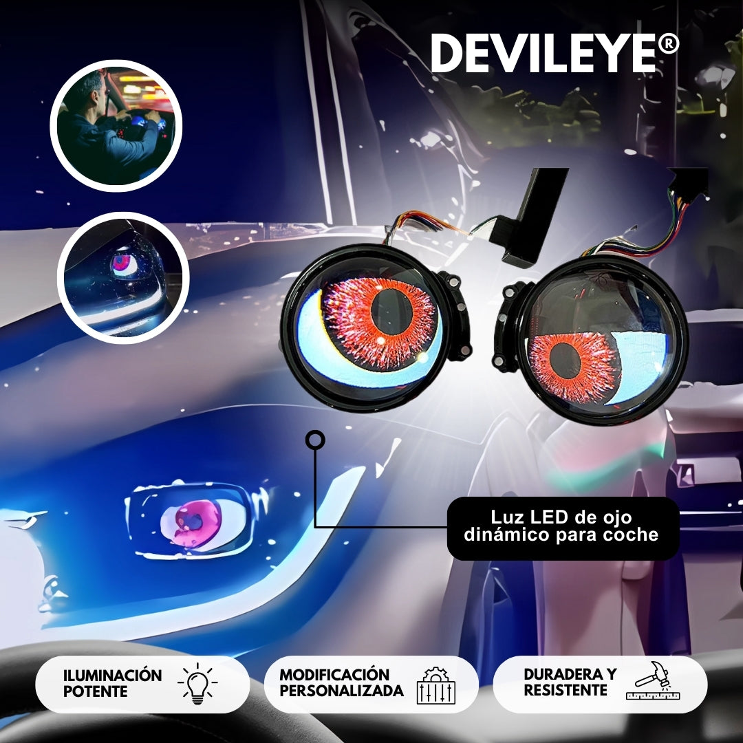 DevilEye: Luz LED de ojo dinámico para coche