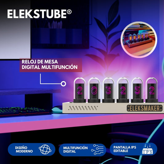 Elekstube: Reloj de Mesa Digital multifunción