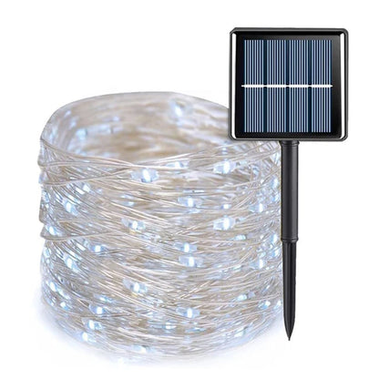 FestiveGlow Solar: Guirnalda de Luces LED Parpadeante para Jardín - Impermeable, en Longitudes de 5M a 32M, Ideal para Navidad y Fiestas