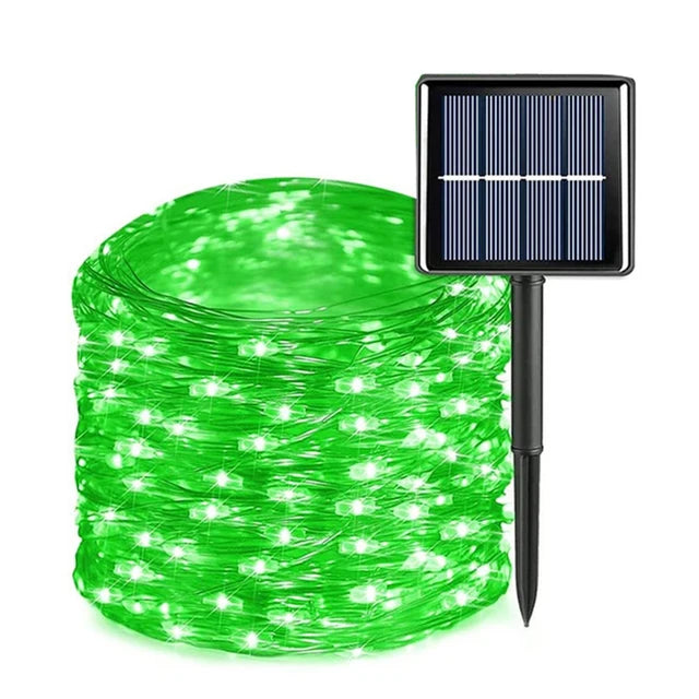 FestiveGlow Solar: Guirnalda de Luces LED Parpadeante para Jardín - Impermeable, en Longitudes de 5M a 32M, Ideal para Navidad y Fiestas