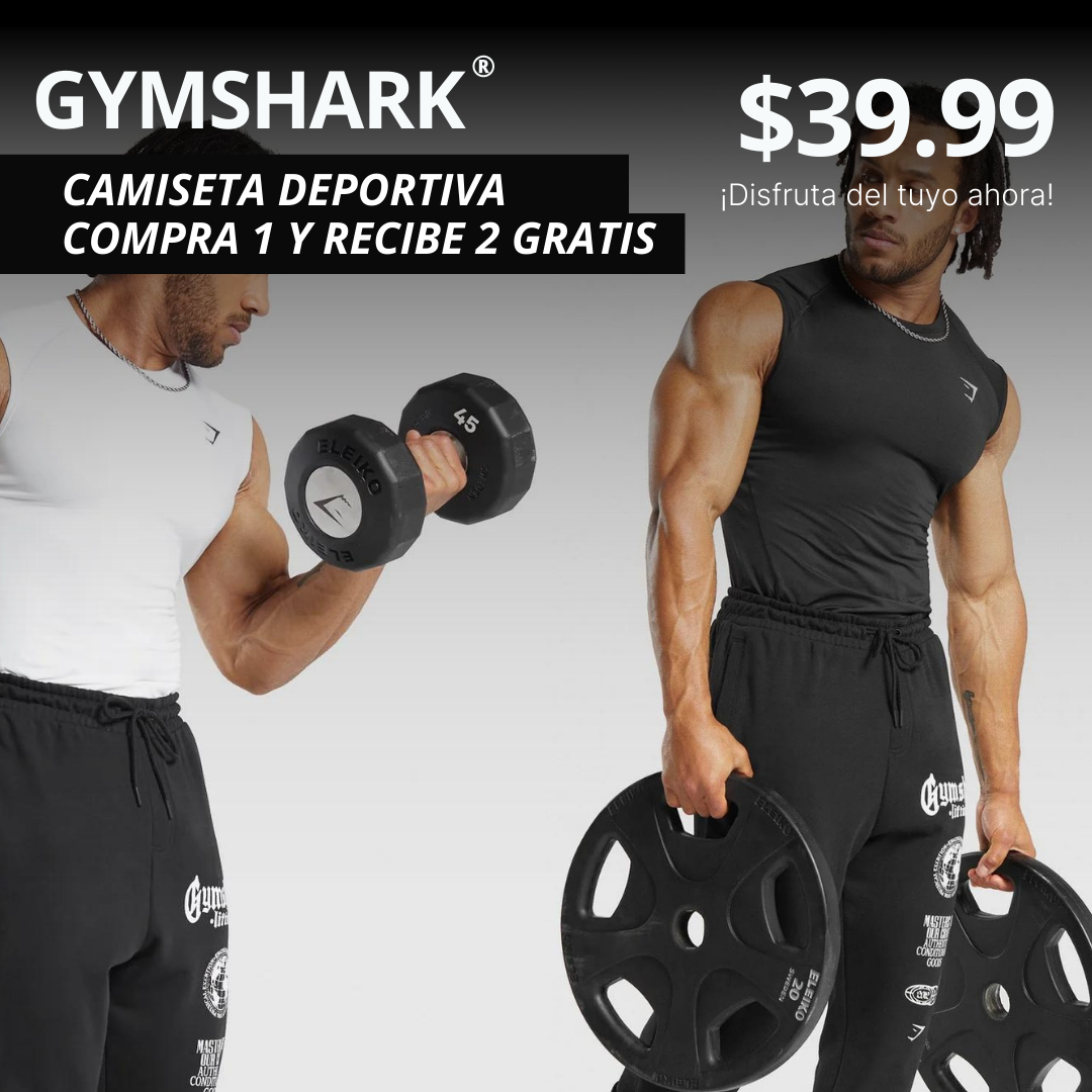 GYMSHARK CAMISETA: COMPRA 1 Y RECIBE 2 GRATIS