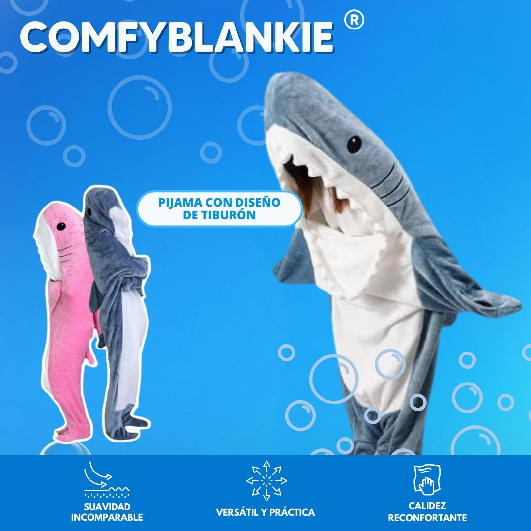 ComfyBlankie: Pijama con diseño de tiburón