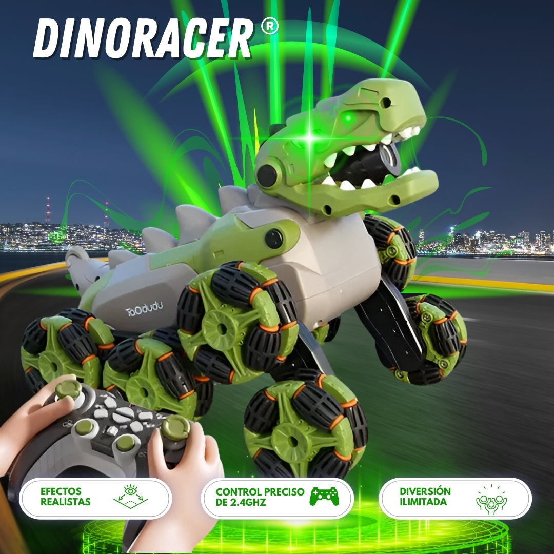 DinoRacer: Juguete de Coche de Acrobacia de Dinosaurio