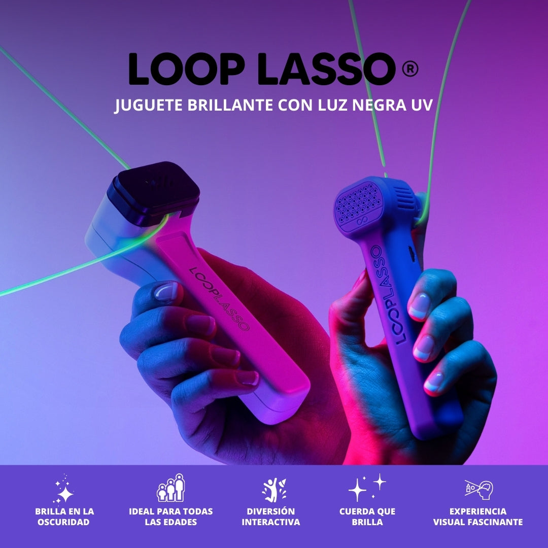 Loop Lasso: Juguete Brillante con Luz Negra UV