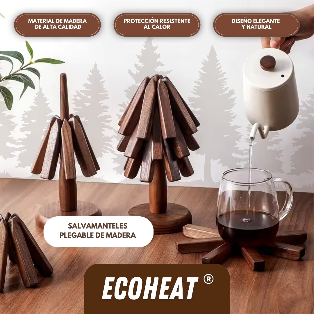 EcoHeat: Salvamanteles Plegable de Madera