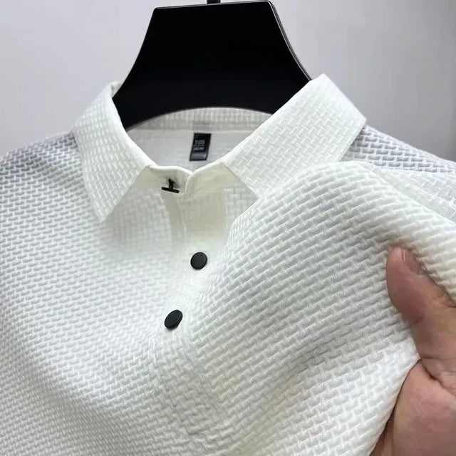 Camiseta Polo: Camisa manga corta de seda helada