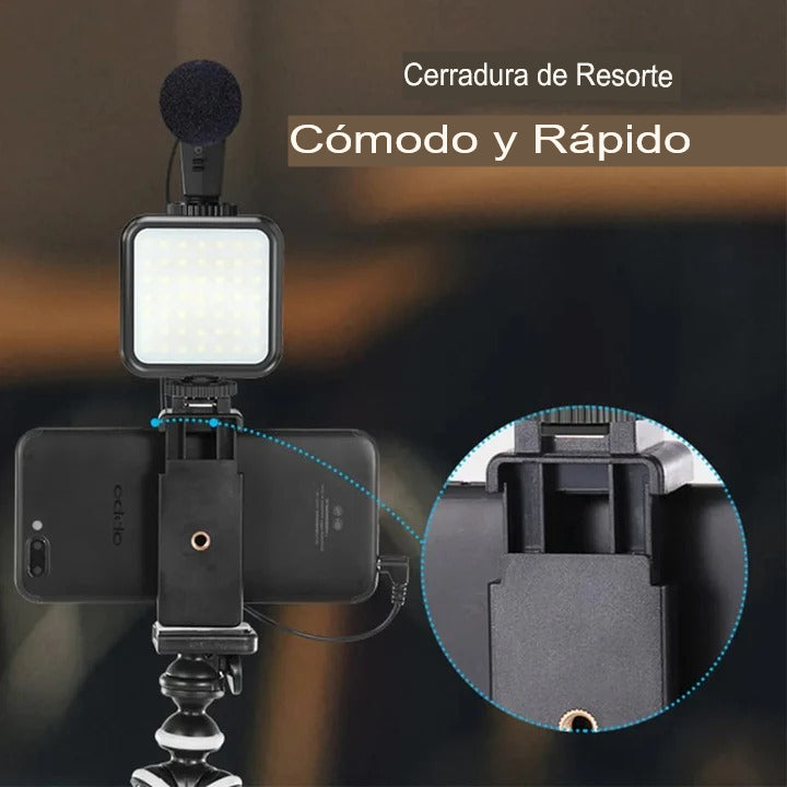 ContentMaster Kit: Conjunto Profesional de Fotografía y Video en Vivo para Móvil.